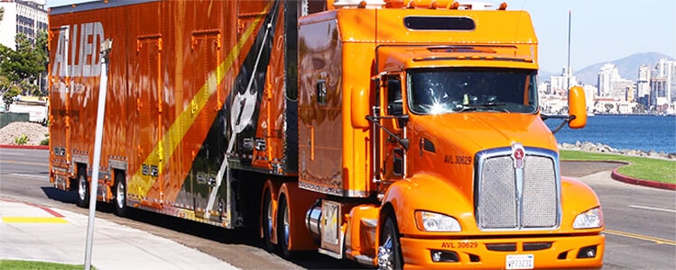 Allied Truck driving on road